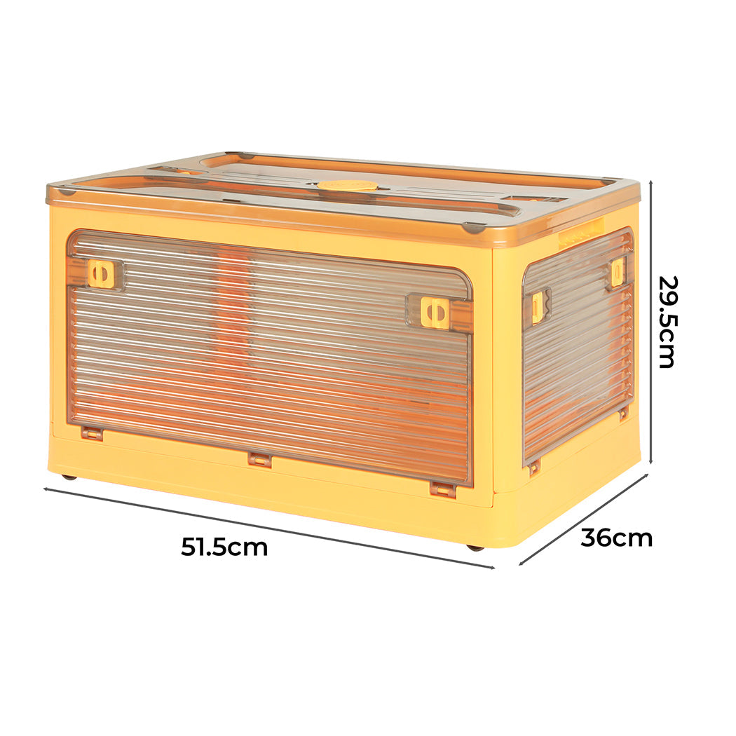 Storage Organiser Large Box Stackable Orange Medium