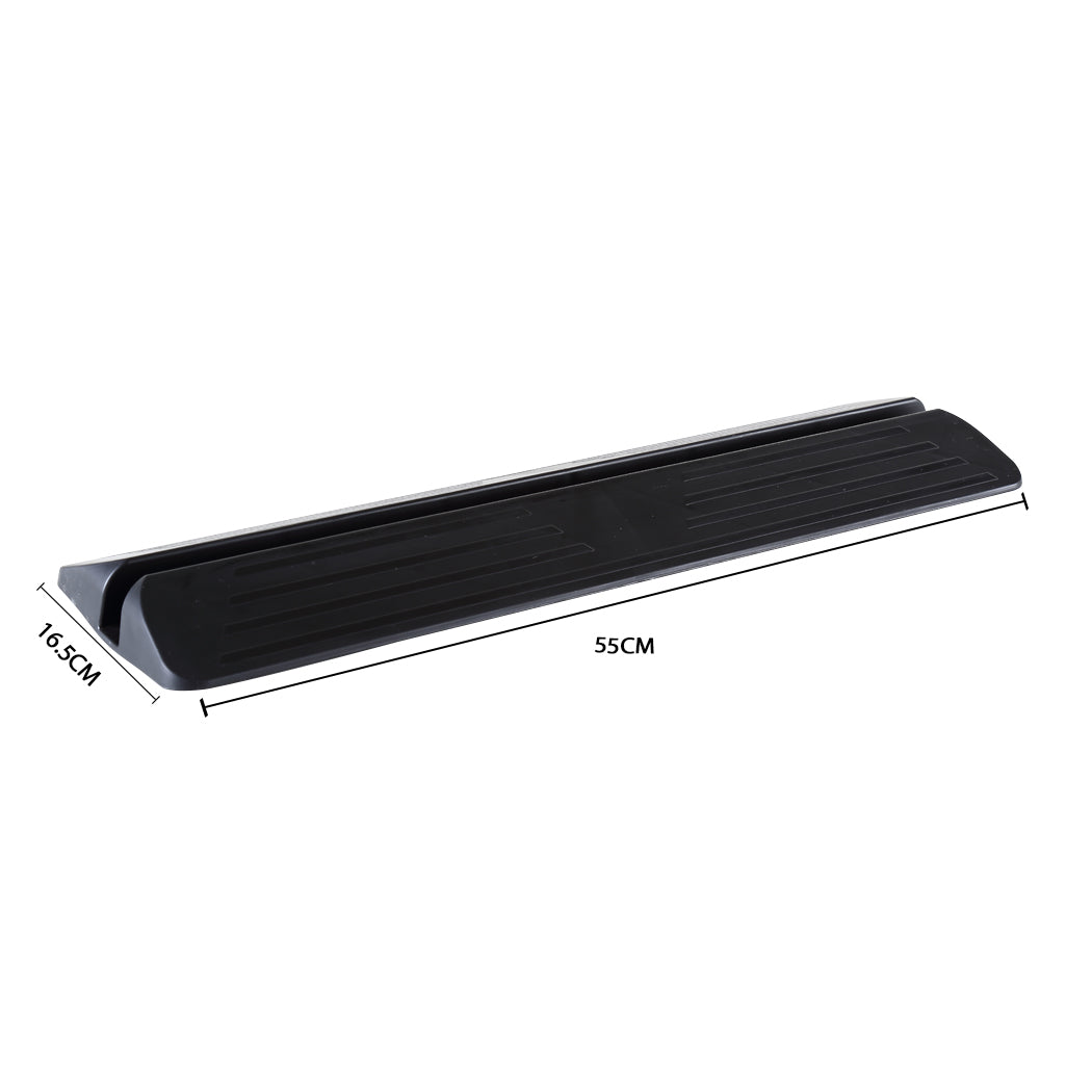 Baby Safety Gate Pet Barrier Black With Ramp For Home And Convenience