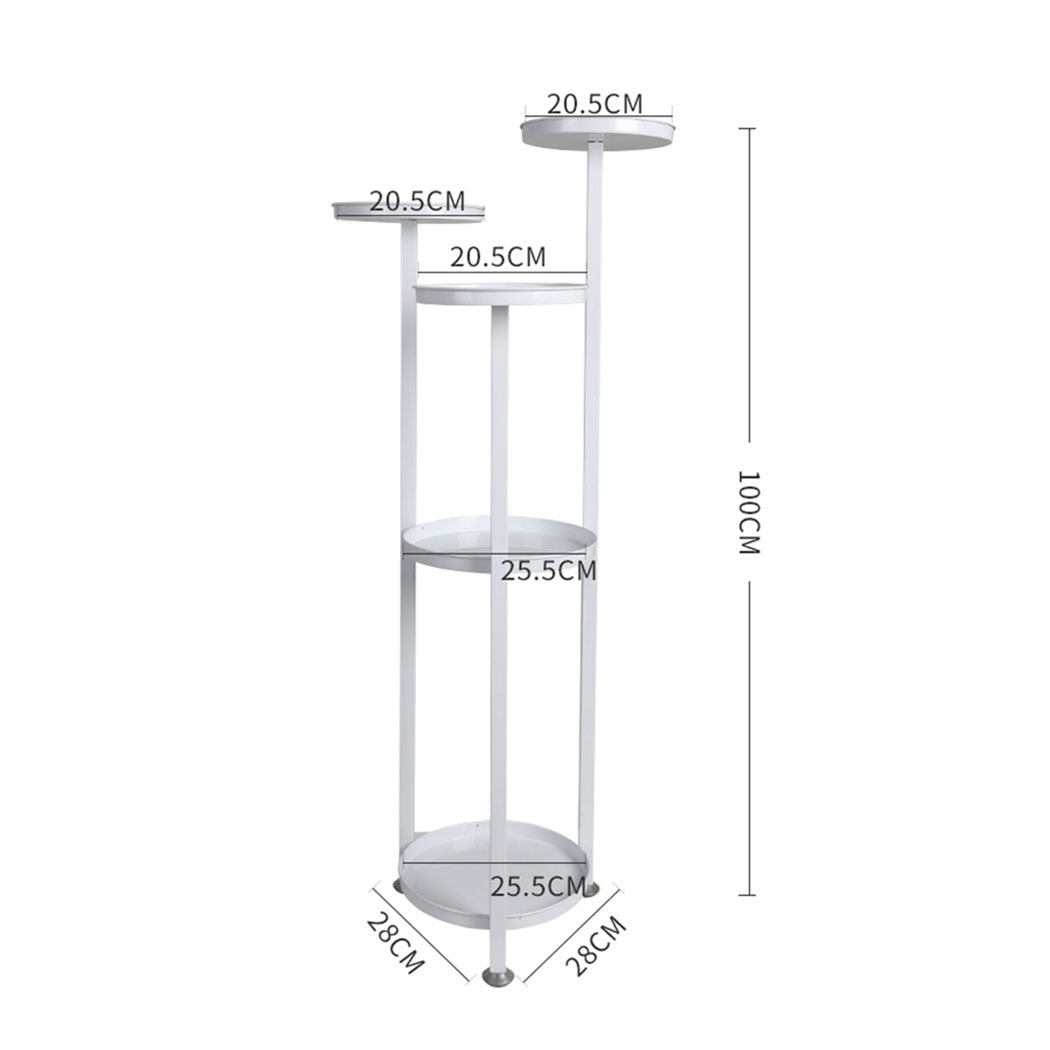 5 Tier Plant Stand Outdoor Indoor Flower White Medium