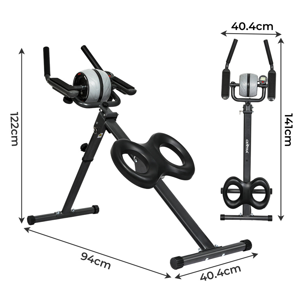 Centra Folding Ab Machine Roller Wheel Workout Mat