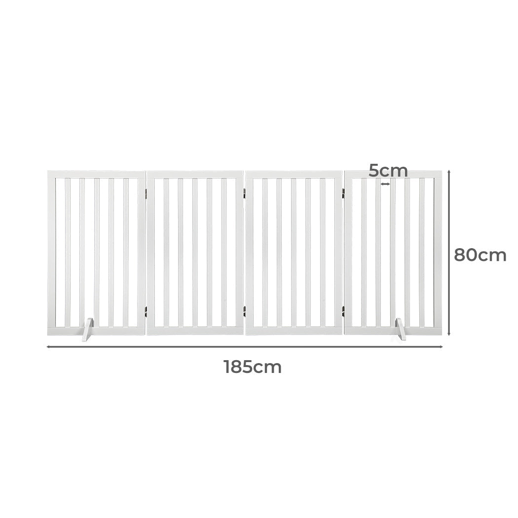 Pawz Pet Gate Dog Fence Safety White 800X 3Mm
