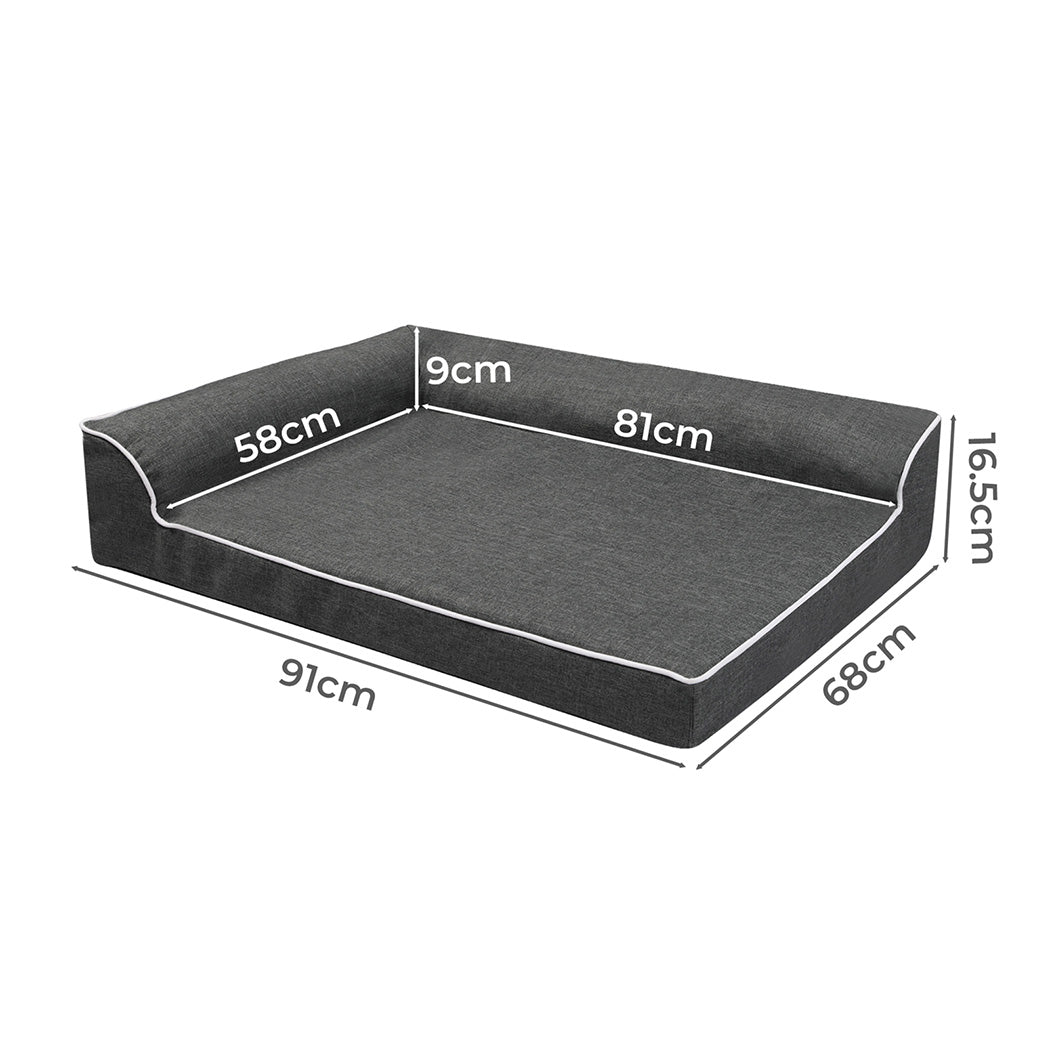 1 Sets of Pawz 1 Sets Of Orthopedic Dog Bed L Grey Premium Comfort And Support For Large Dogs