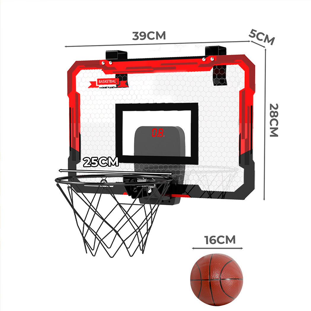 Bopeep Mini Indoor Basketball Hoop Over Door Set With Electronic Scorer And 4 Balls