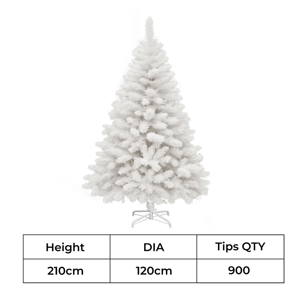 Santaco 2.1M 900 Tips White Christmas Tree