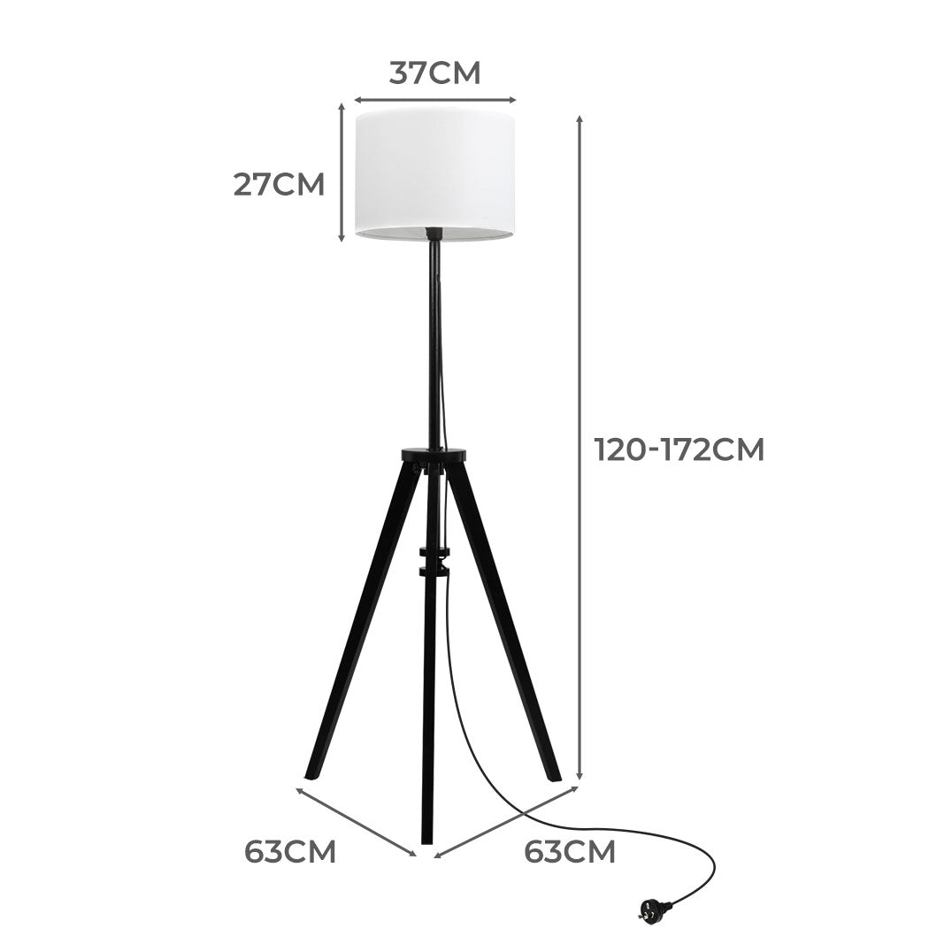 Emitto Floor Lamp Modern Tripod Black