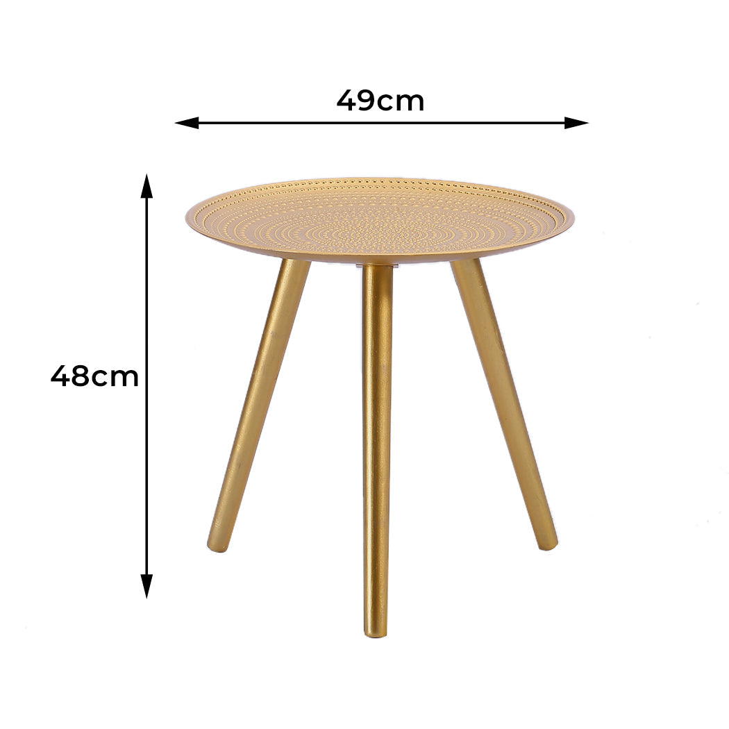 Side Table Coffee Bedside End Gold