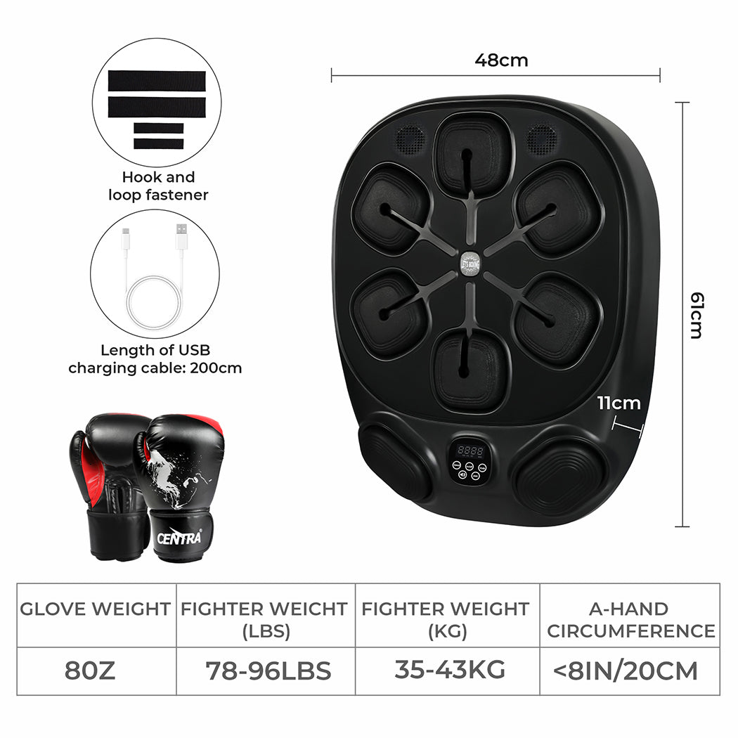 Centra Smart Music Boxing Machine With 8Oz Glove