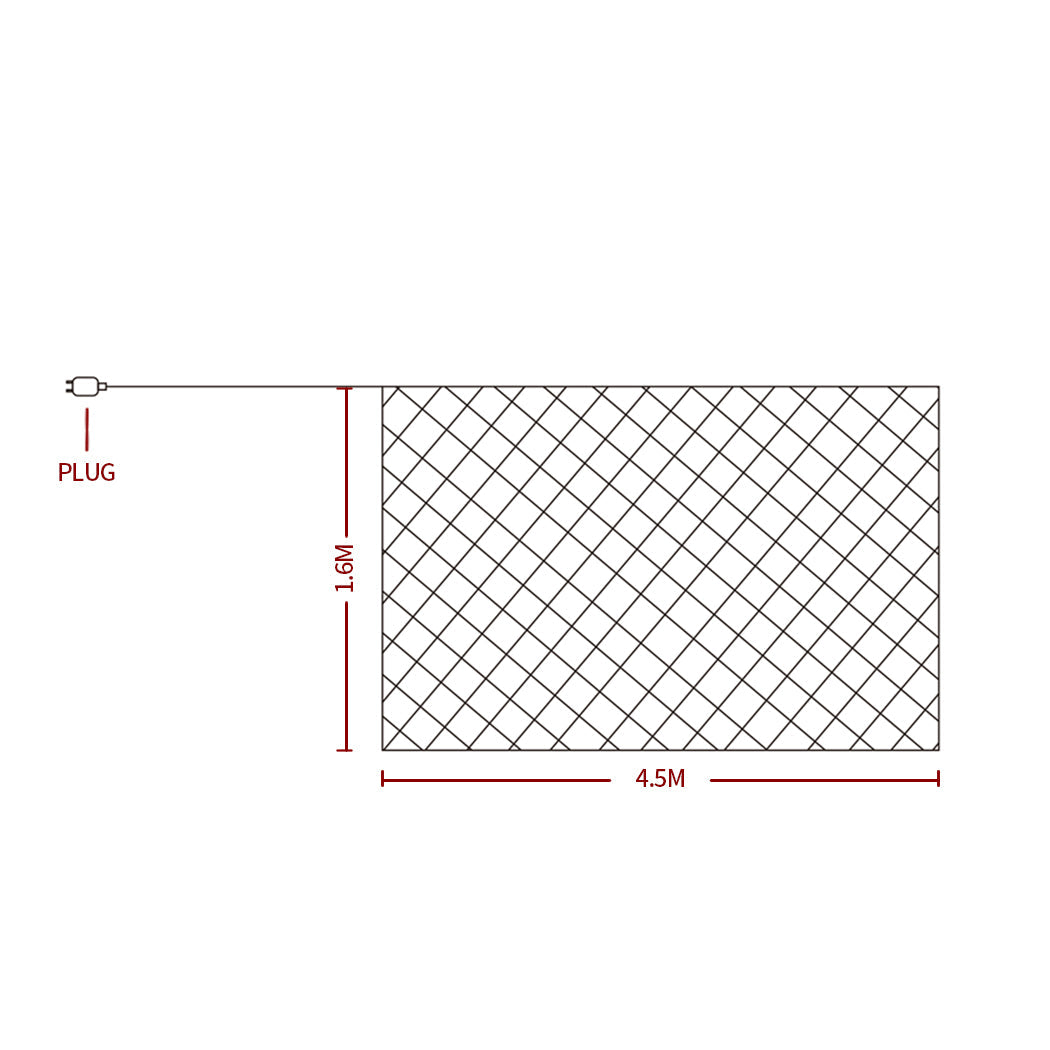 Emitto 300Led Christmas Net Lights Mesh For Holiday Decorations Outdoor Or Indoor Use