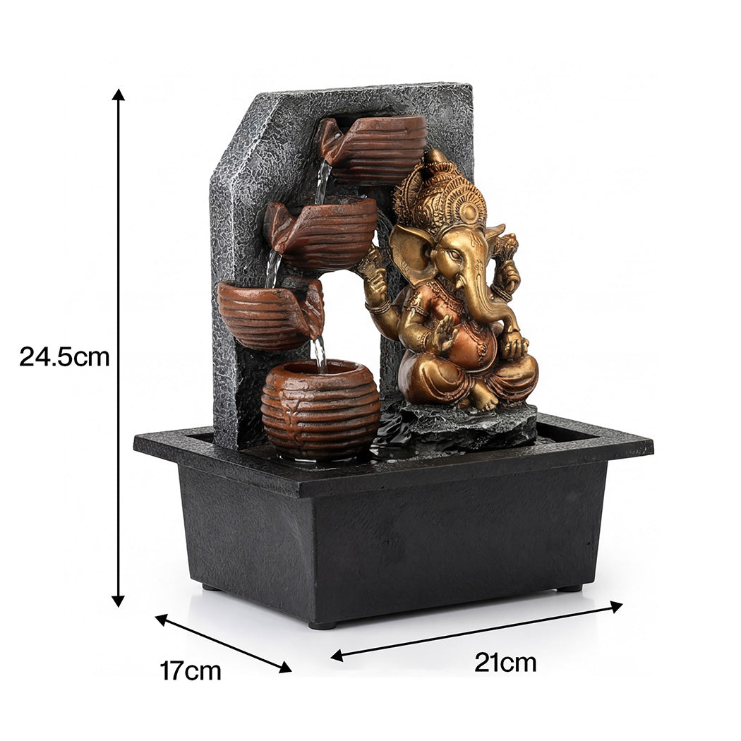 Spector Desktop Fountain Led Tabletop Zen Mini Water For Office & Living Room