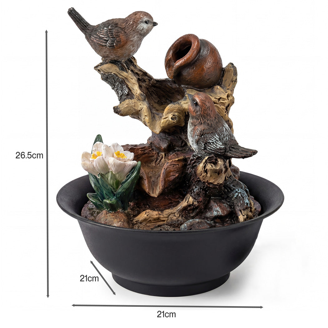 Spector Desktop Fountain Led Tabletop Zen Mini Water For Office & Living Room