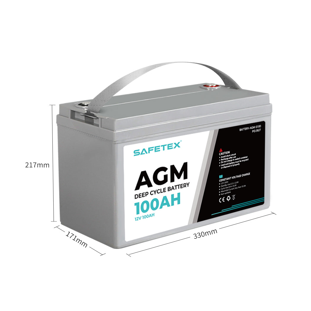 Safetex 12V 100Ah Agm Deep Cycle Lead