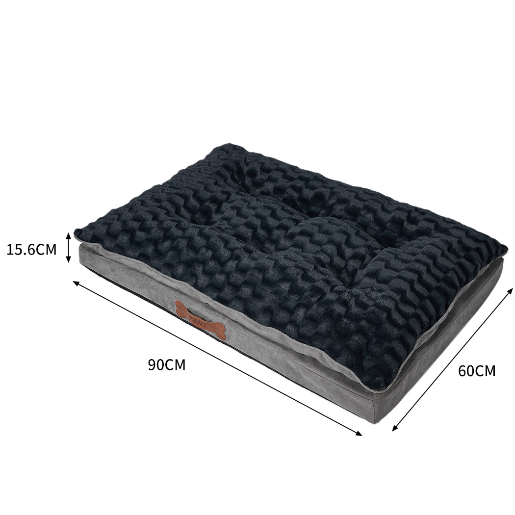 Dog Calming Bed Soft Plush Comfortable Warm Cushioned Support For Medium Dogs
