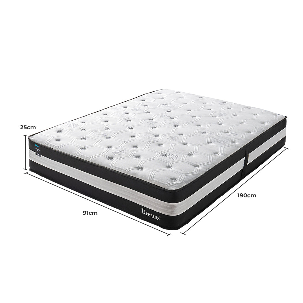 Dreamz Double Cooling Mattress 5 Zone 25Cm