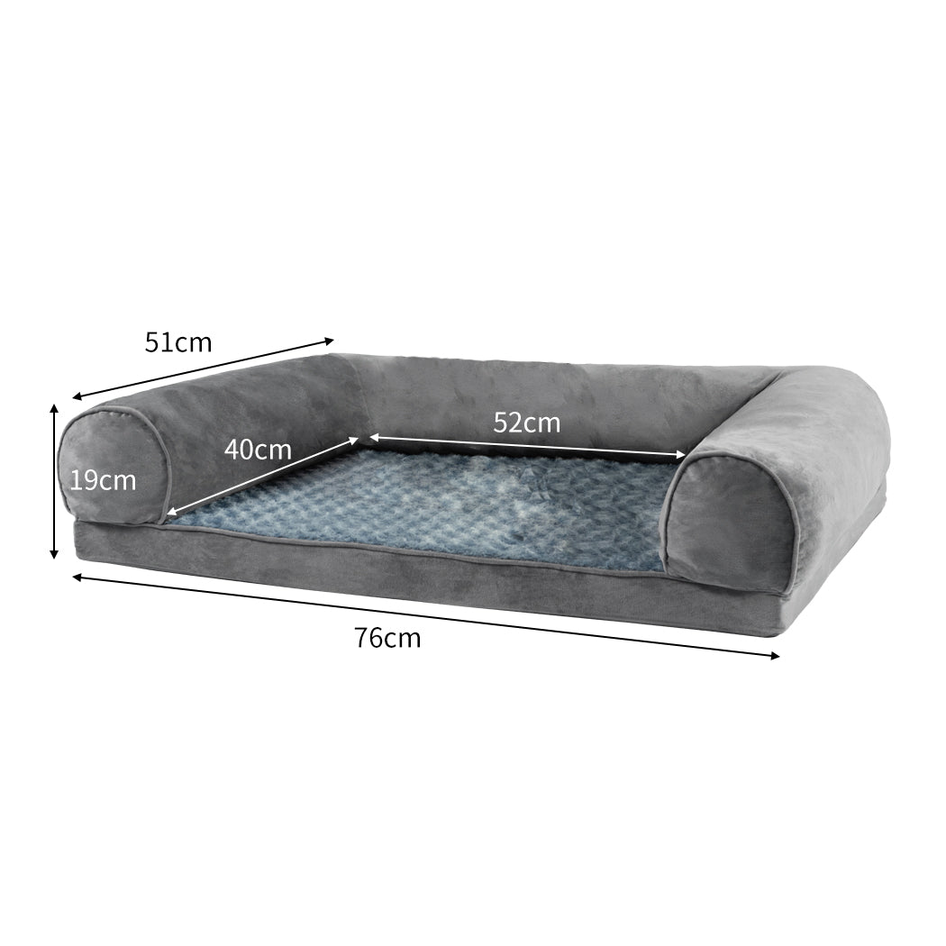 Pawz Pet Bed Sofa Dog Beds Bedding Soft M Cover Grey Medium
