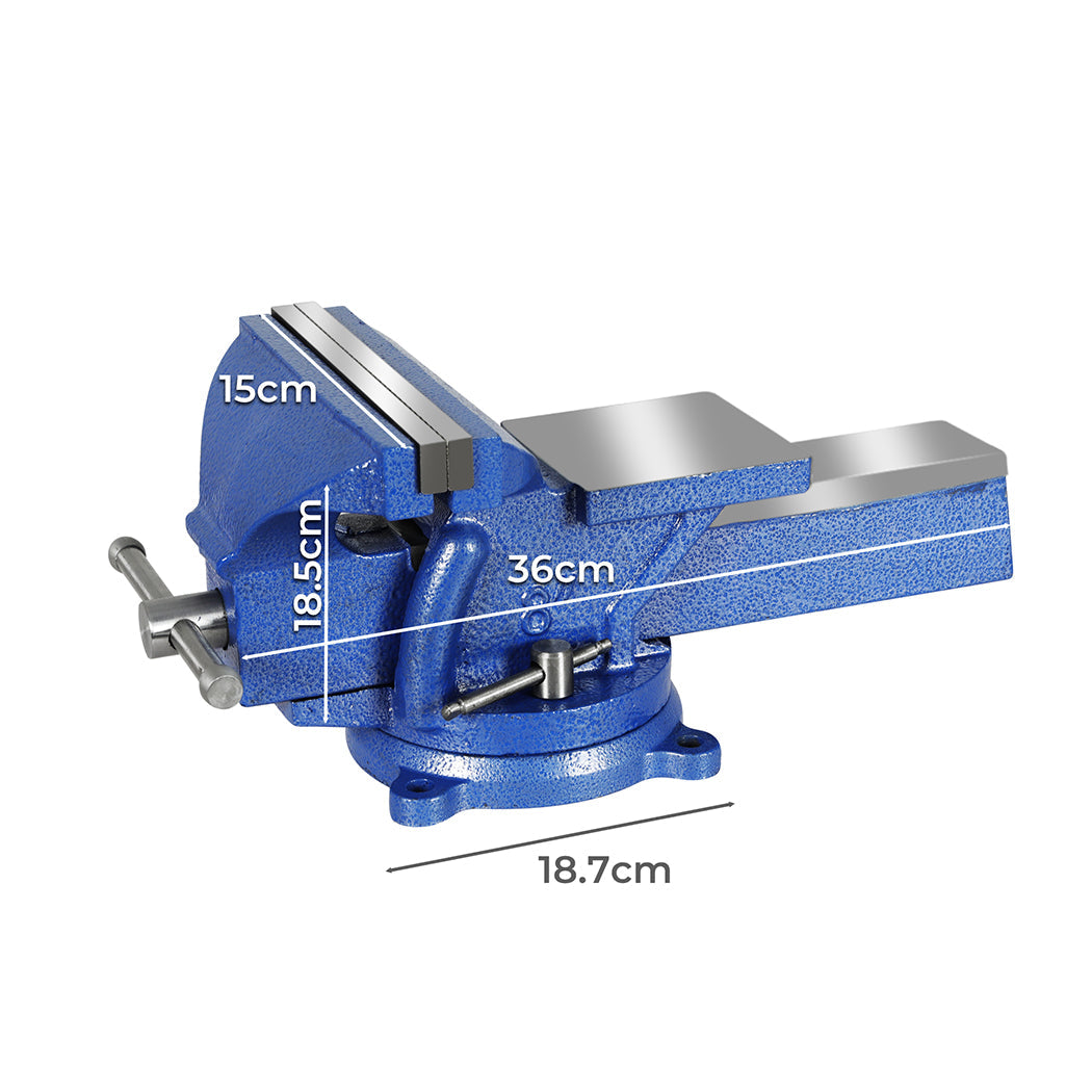 Traderight 8" Bench Vice Anvil Swivel 200Mm