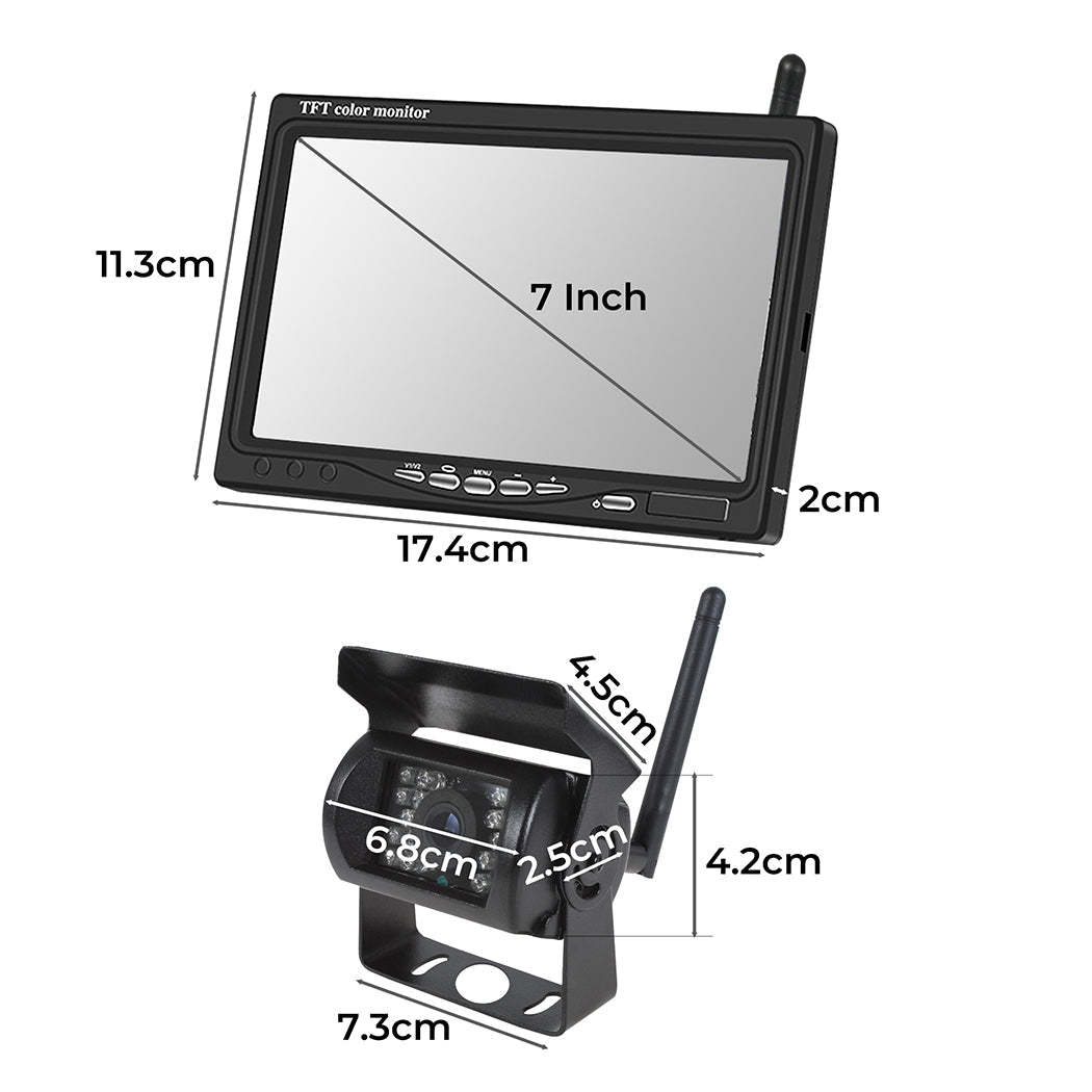 7" Wireless Rear View Monitor +2 Wifi