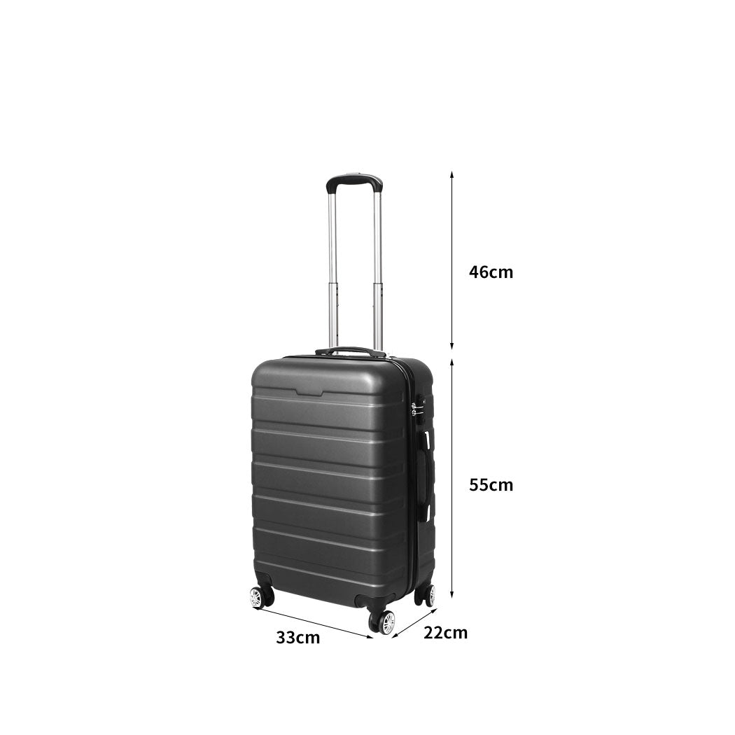 Slimbridge 20" Carry On Luggage Case Black Inch