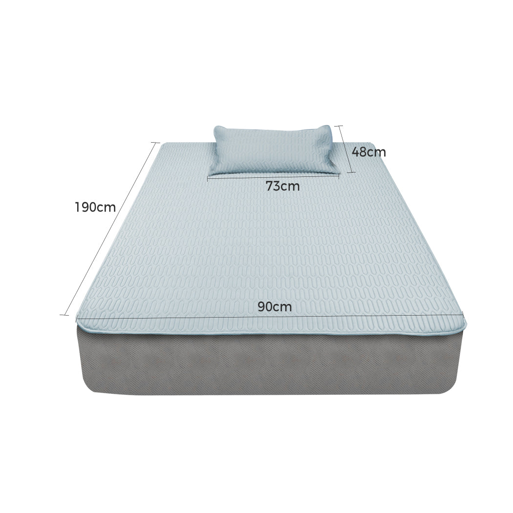 Dreamz Latex Cooling Bed Sheet Set Fitted 2Pcs Single