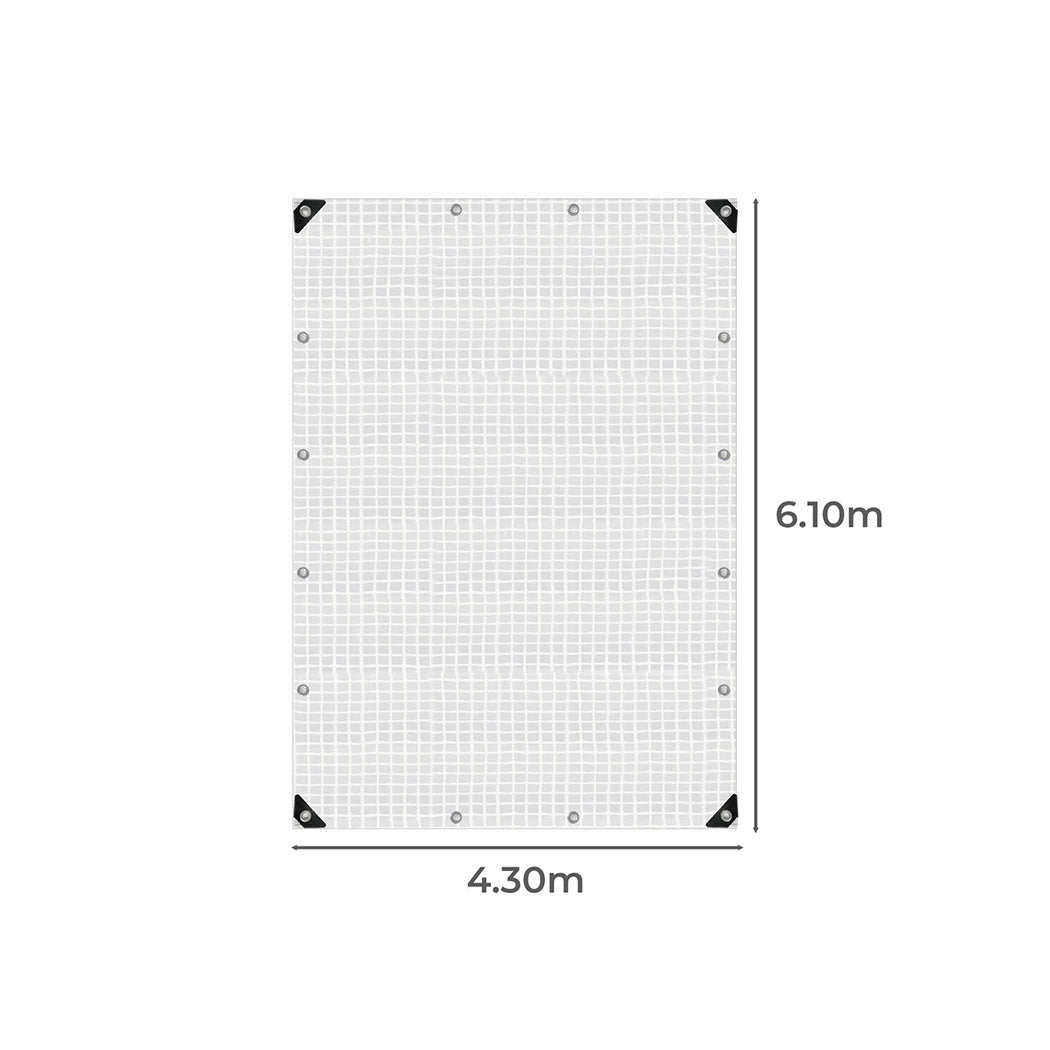 Tarp Tarpaulin 200Gsm Camping 4.3M X 6.1M Clear
