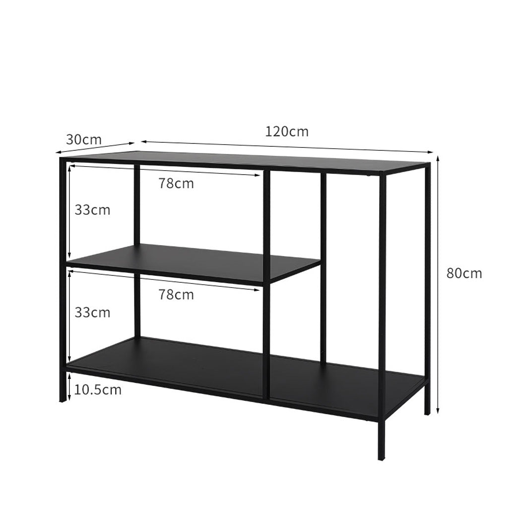 3 Tier Console Table Office Furniture Storage Modern Stylish Organizer For Workspace
