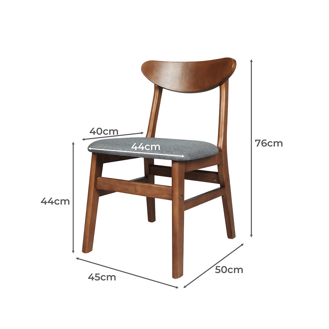 Comfortable Brown Dining Chairs Set For Kitchen 2 Piece Stylish Seating Option