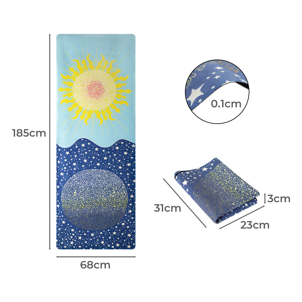 Centra Yoga Mat Foldable Non Slip Exercise Blue