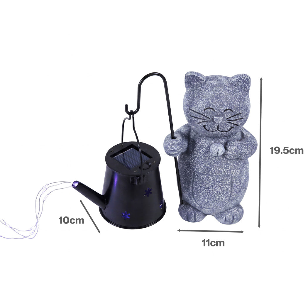 Emitto Cat Solar Garden Statue Weatherproof Led Light Decor