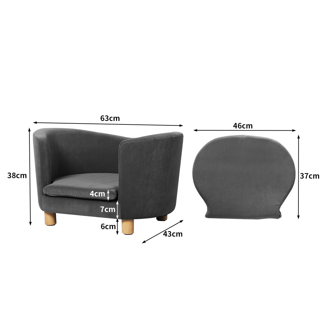 Pawz Luxury Elevated Sofa Anti Slip Grey