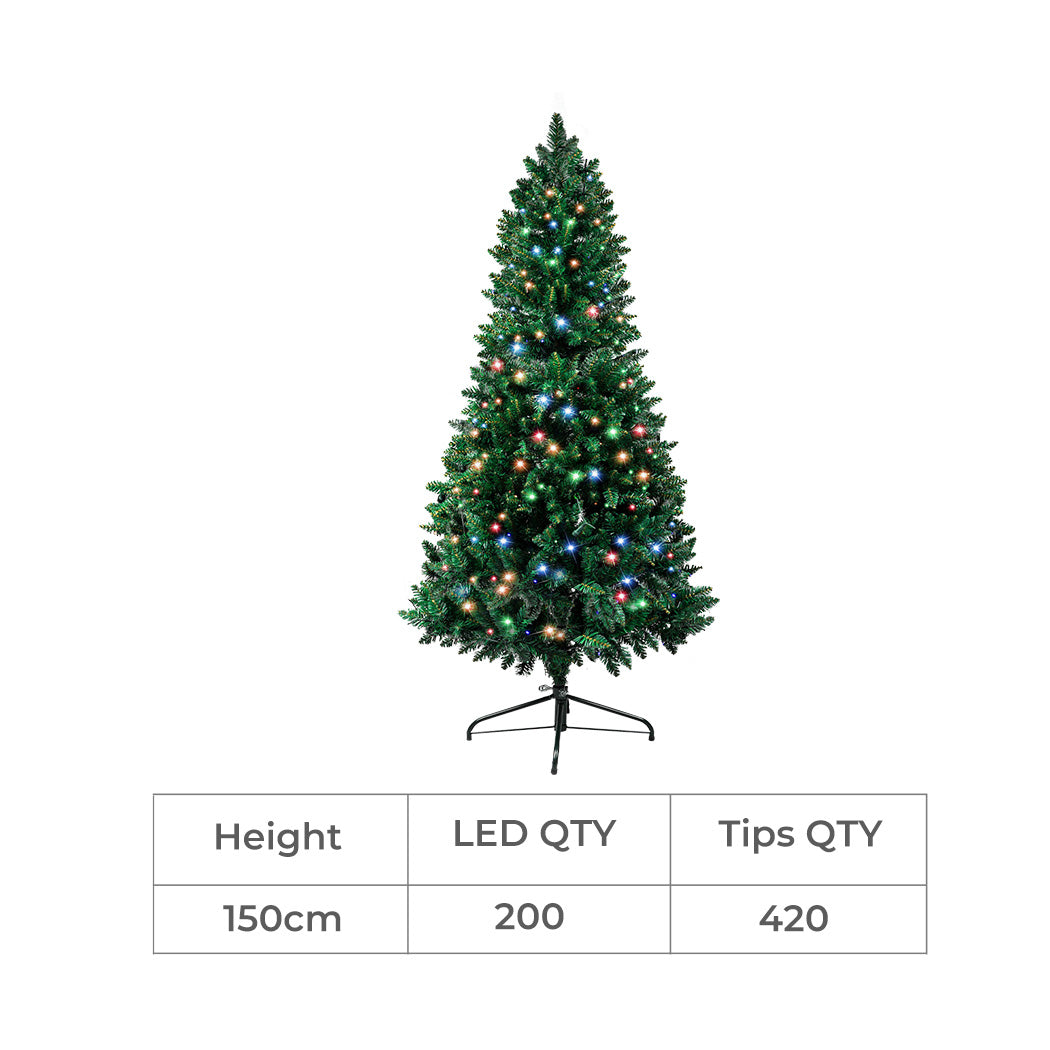 Santaco Prelit Slim Pencil Christmas Tree 1.5M