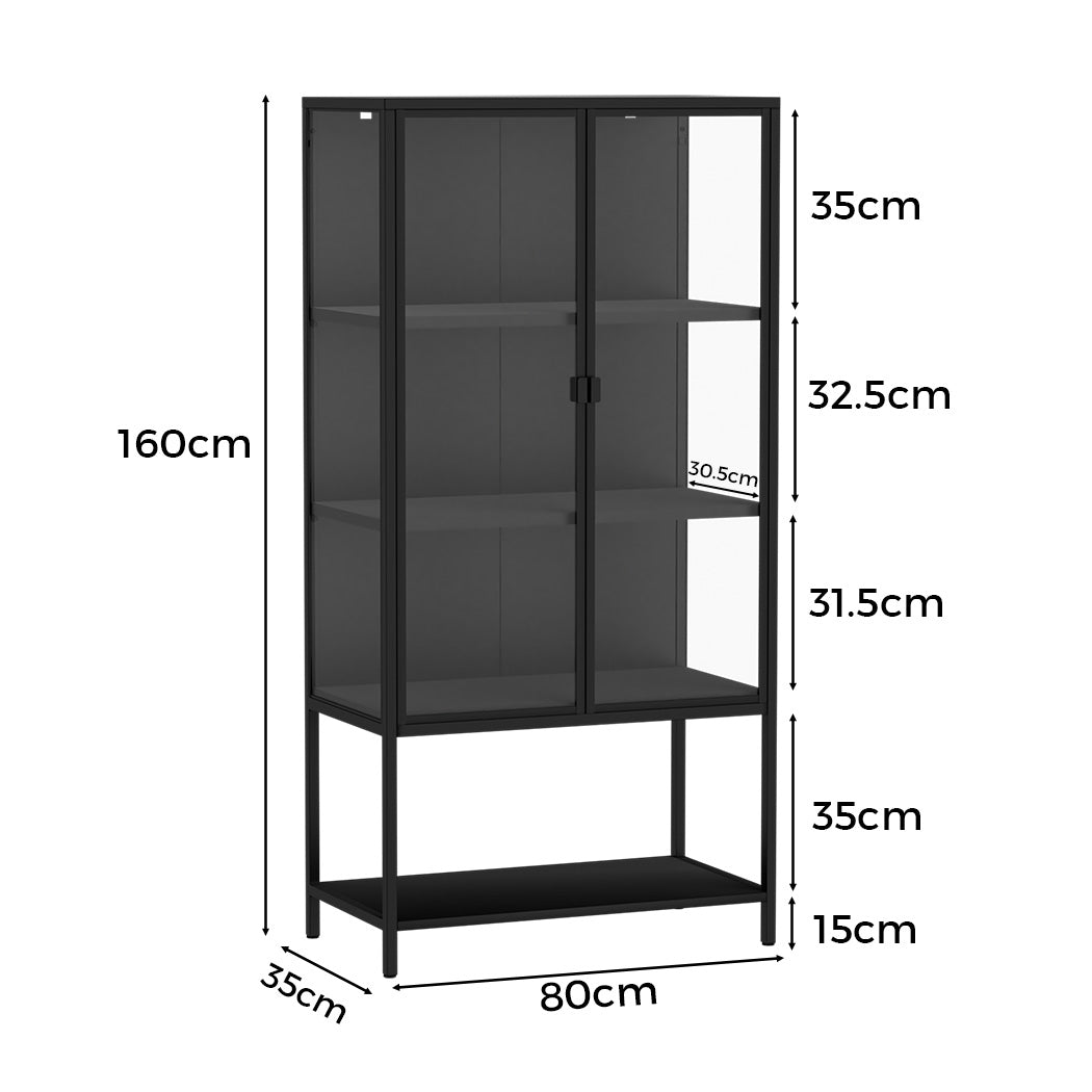 Stacked Glass Display Cabinet Collections Storage