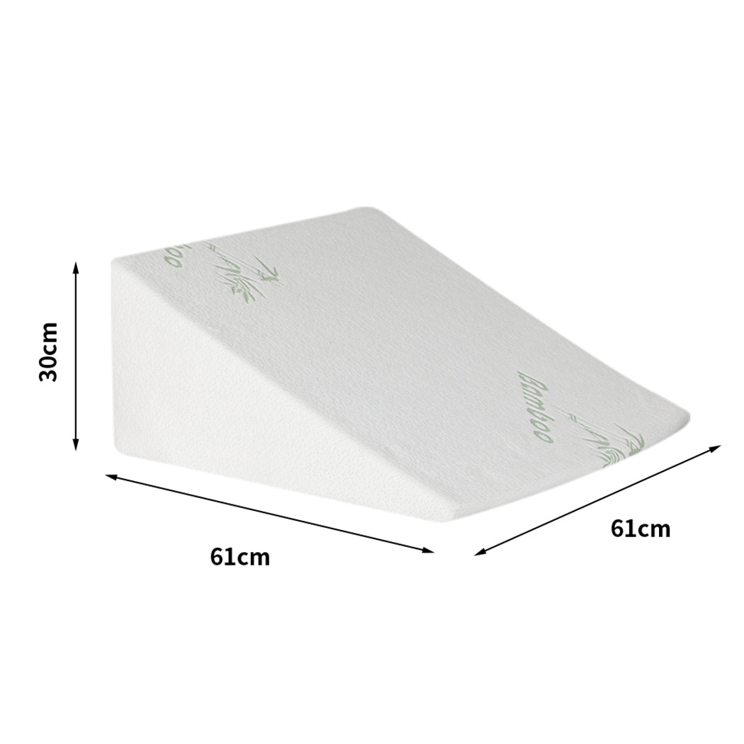 Dreamz Wedge Pillow Memory Foam White 30