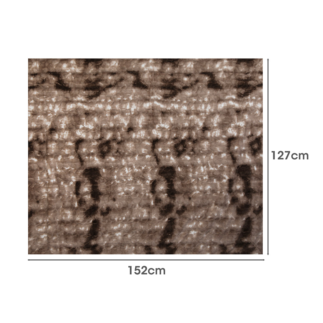 Dreamz Luxury Tie Dyed Blanket Brown 127Cm X 152Cm
