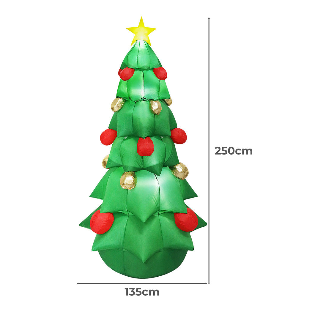 Santaco 2.5M Inflatable Christmas With Led Lights