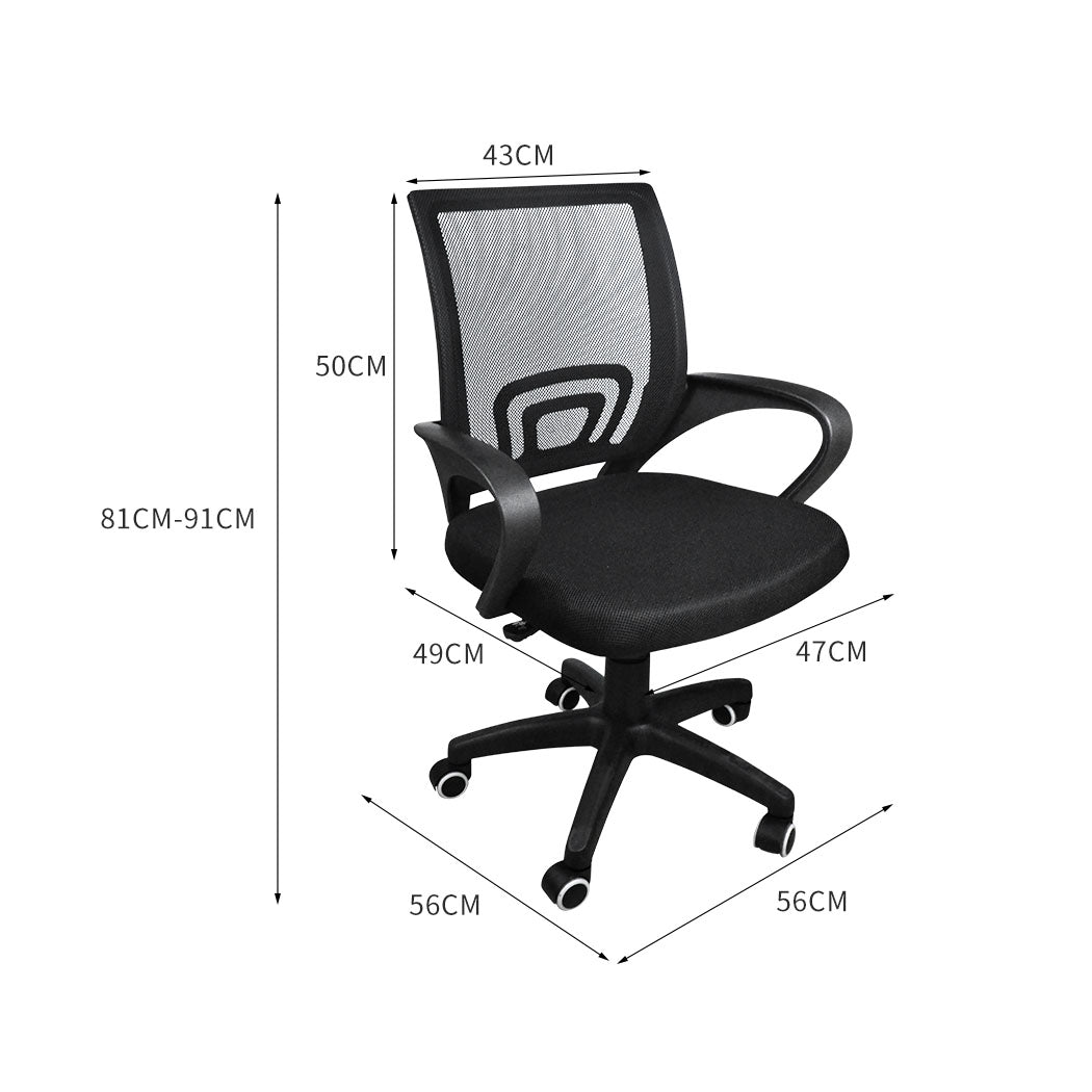 2X Office Chair Gaming Computer Black Ergonomic Seat Support
