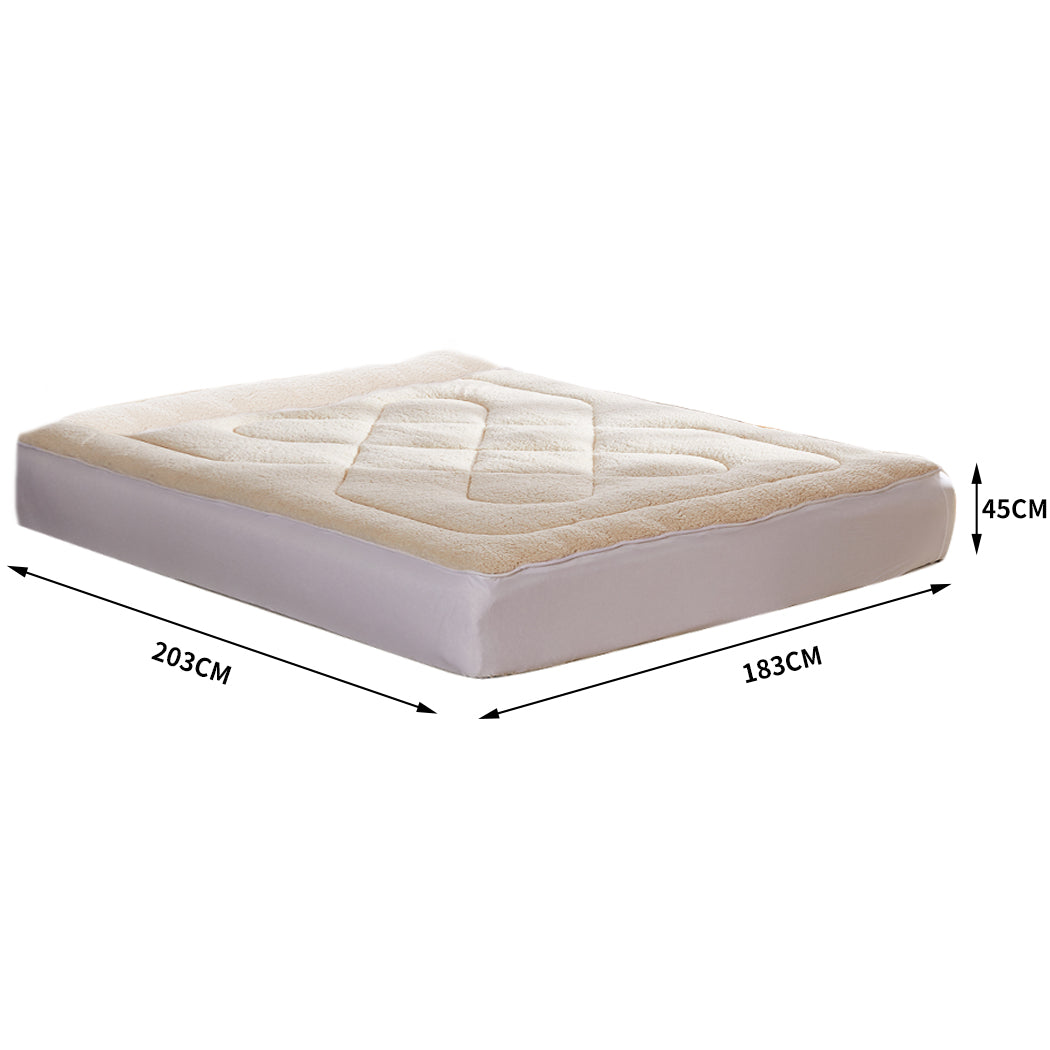 Dreamz Mattress Topper 100% Wool Underlay King