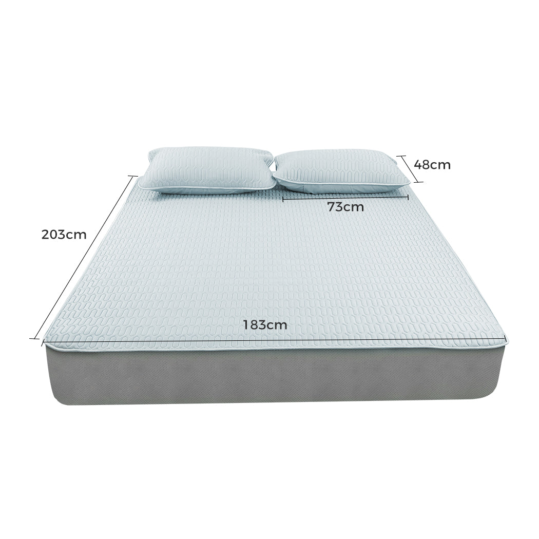 Dreamz Latex Cooling Bed Sheet Set Fitted 3Pcs King