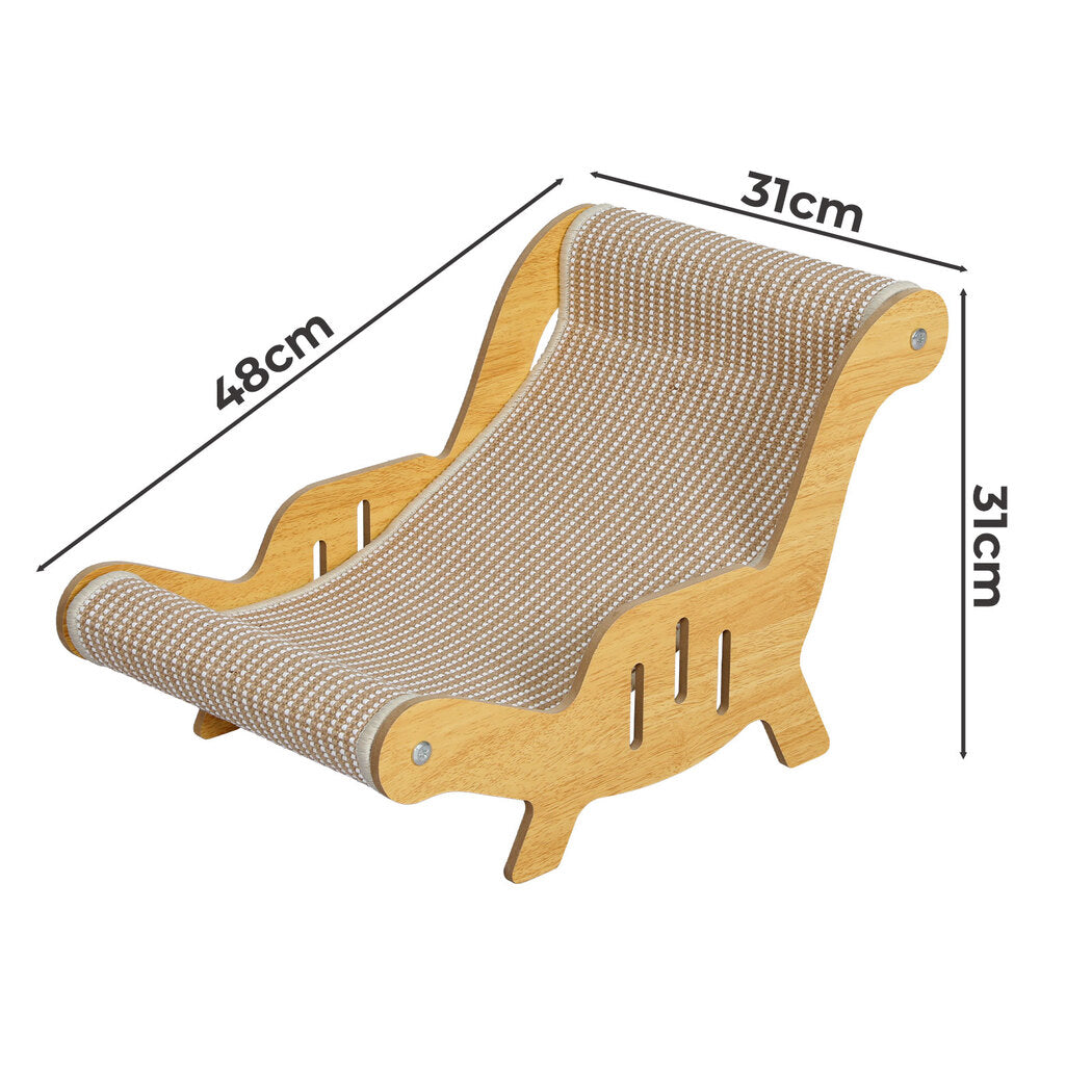 Pawz Cat Scratcher Bed Lounge Chair 2 In 1 Design Durable Scratching