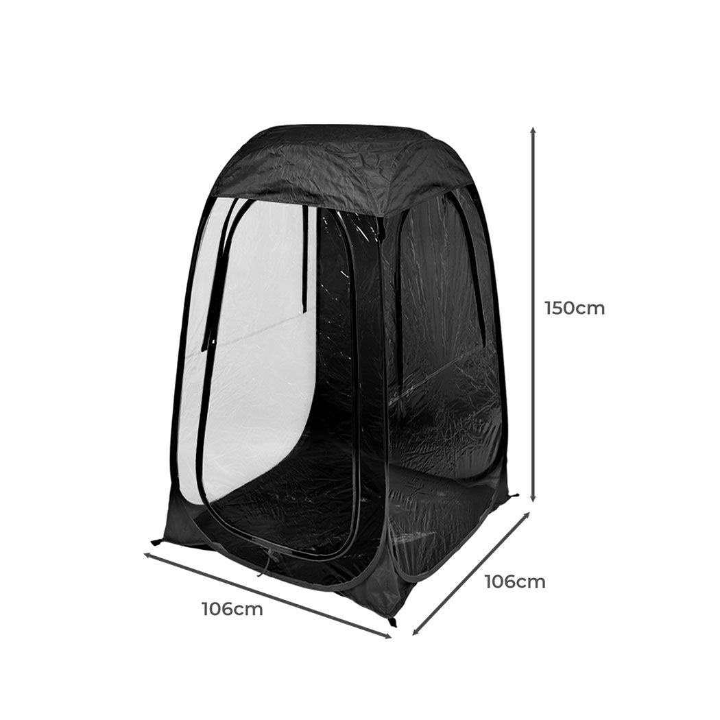 2X Pop Up Tent Camping Weather Shield Black