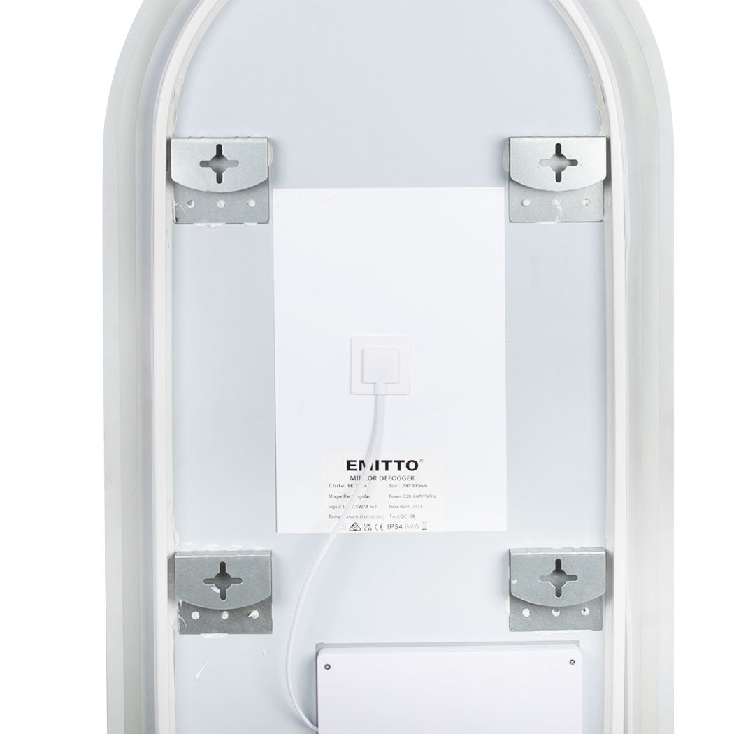 Emitto Led Wall Mirror Arch Anti Fog 50*90Cm 50X90
