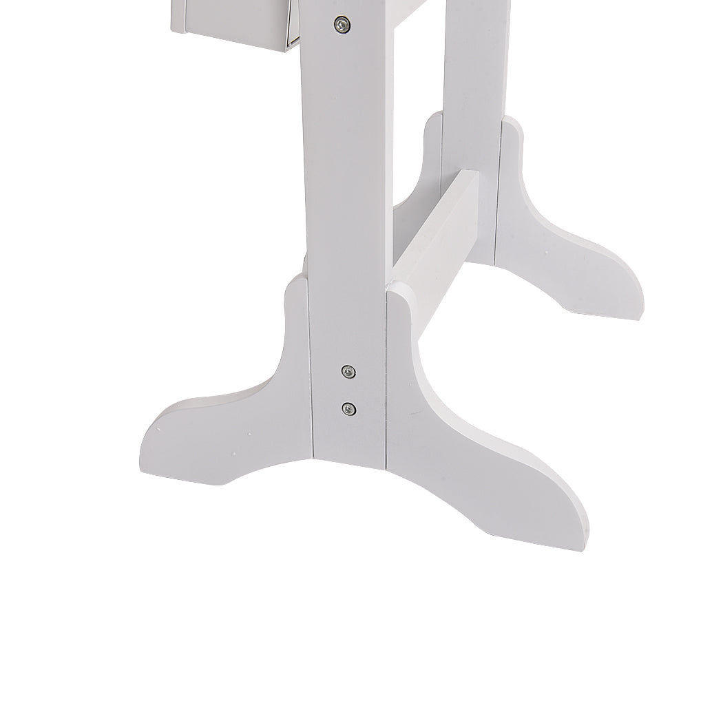 41.5Cm X 38Cm 155Cm Mirror Jewellery Cabinet Makeup White
