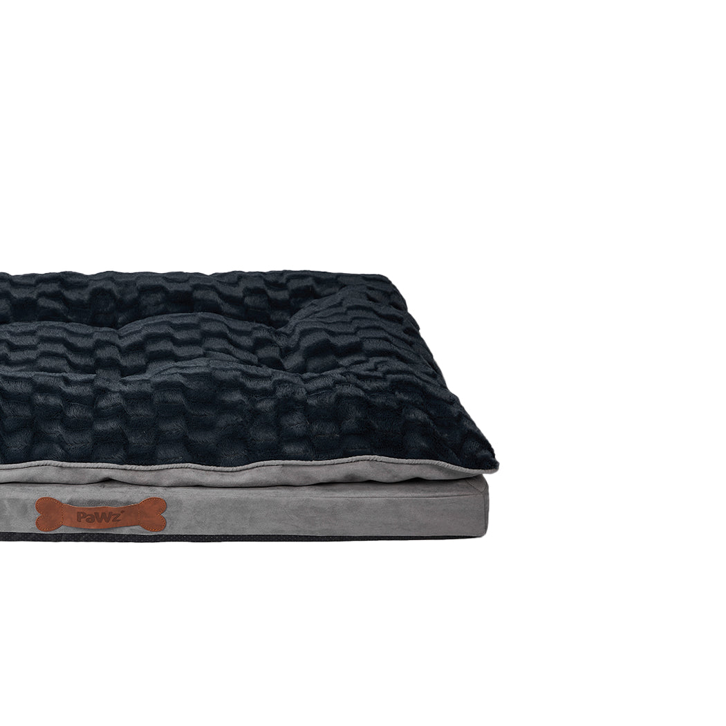 Dog Calming Bed Warm Soft Plush Comfy Xl Grey Large