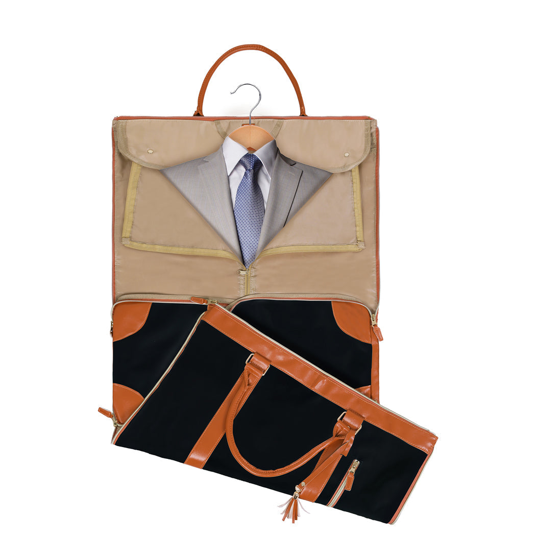 Slimbridge Garment Bags 2 In 1 Hanging Suit Black