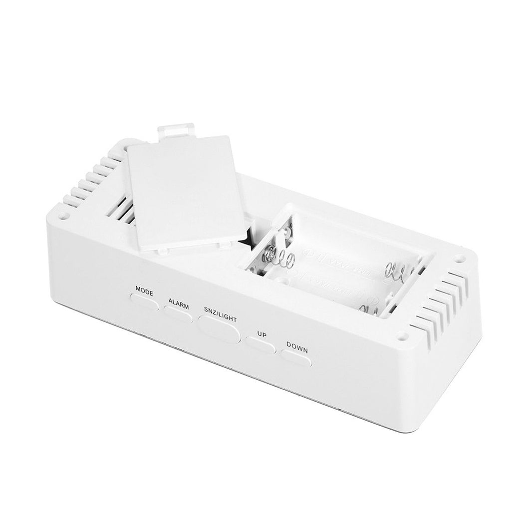 Alarm Clock Digital Led Mirror Desk White