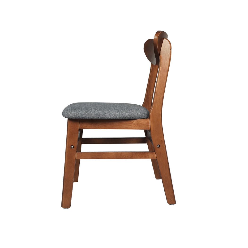 Comfortable Brown Dining Chairs Set For Kitchen 2 Piece Stylish Seating Option