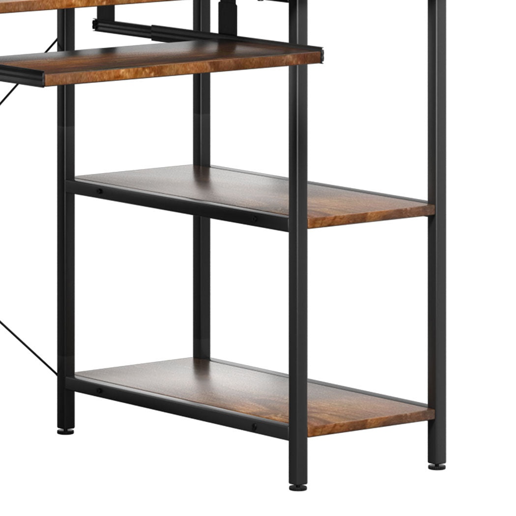 Office Gaming Computer Desk Brown