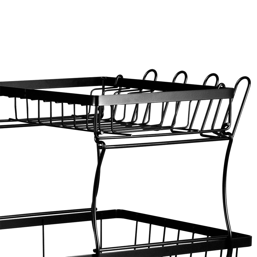 Toque Detachable Dish Drying Rack Cutlery Black