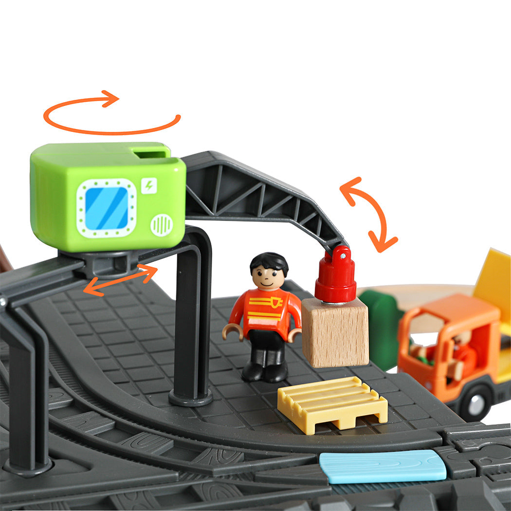 Bopeep Toy Train Set Track Diy Wooden