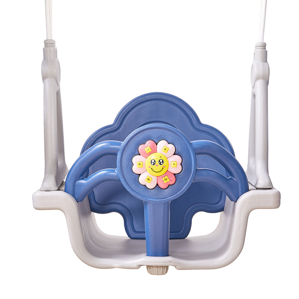 Bopeep Kids Slide Swing Basketball Ring Blue