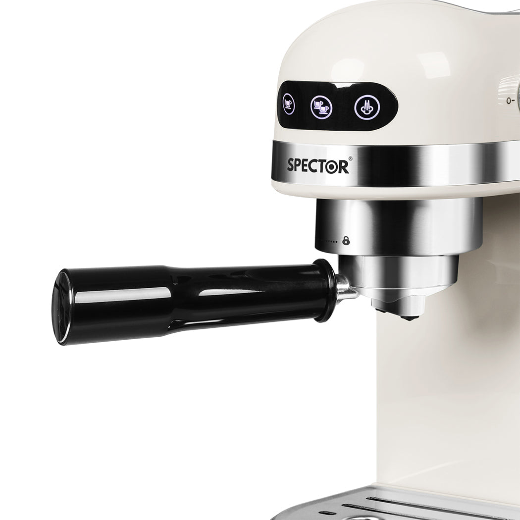 Spector Coffee Maker Machine Espresso Milk White
