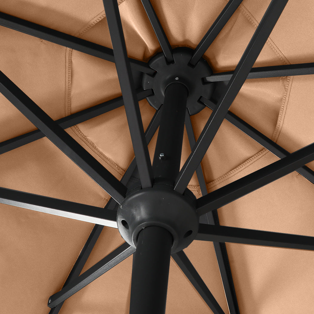 Centra 3M Led Outdoor Umbrella Base Stand Khaki